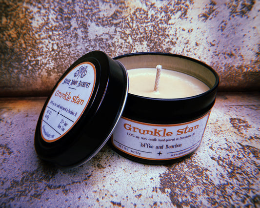Grunkle Stan Candle 4oz Tin