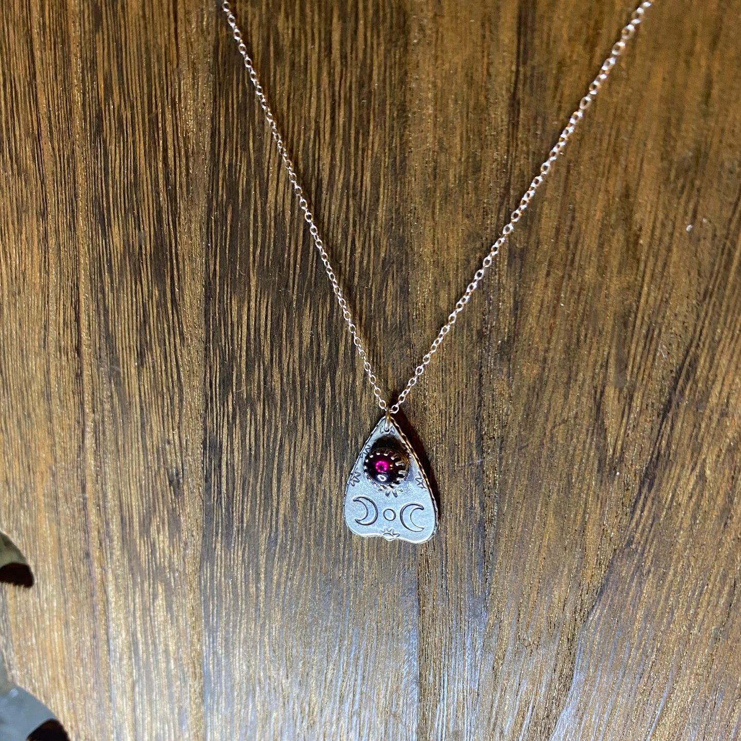 Garnet Mini Planchette Necklace