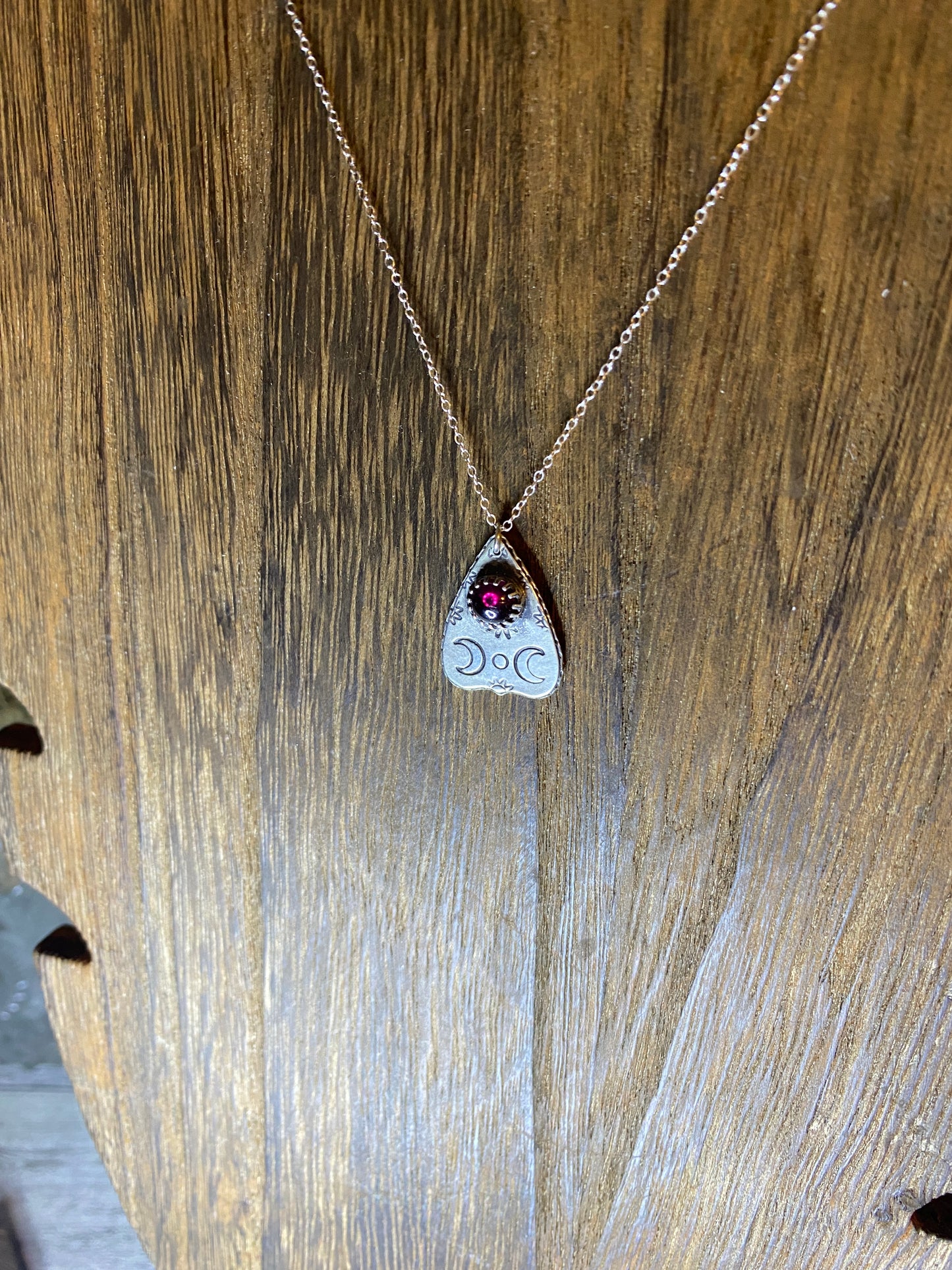 Garnet Mini Planchette Necklace