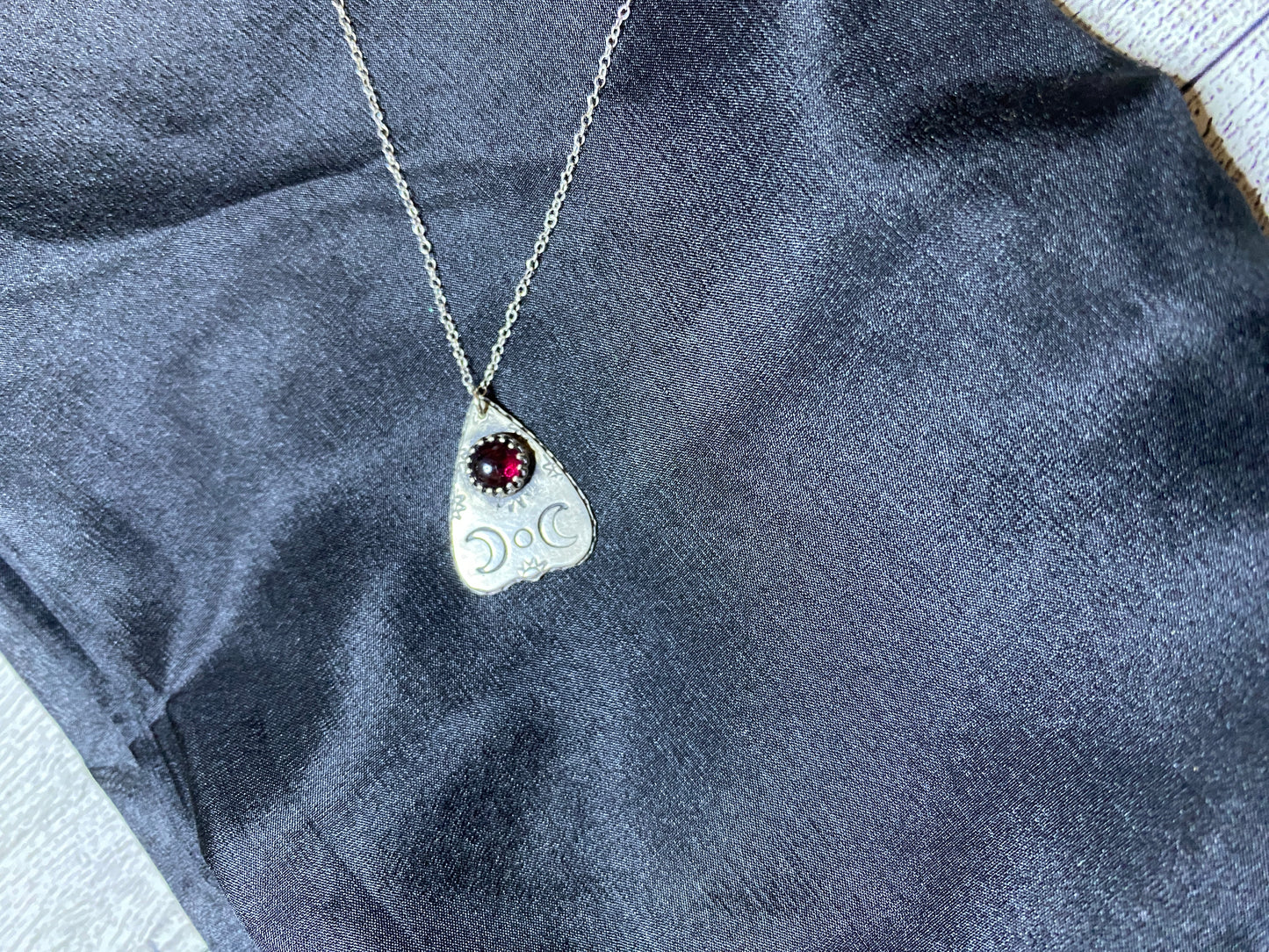 Garnet Mini Planchette Necklace