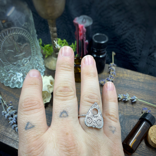 Mini Planchette Ring Sterling Silver