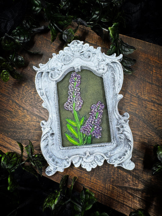 Lavender Framed Embroidery