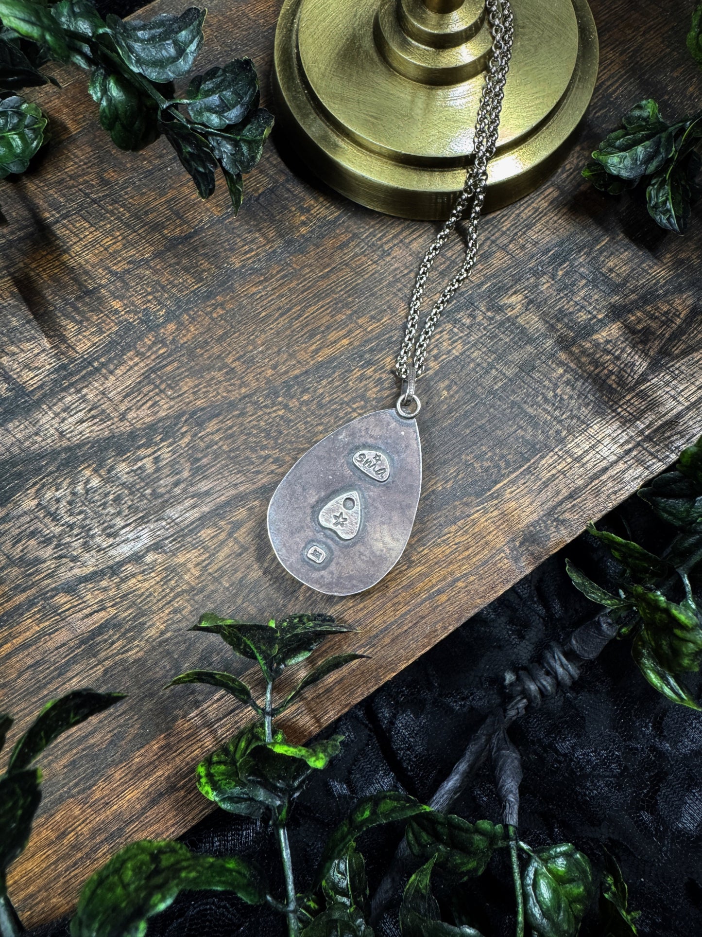 Sterling Silver Teardrop Labradorite Statement Necklace