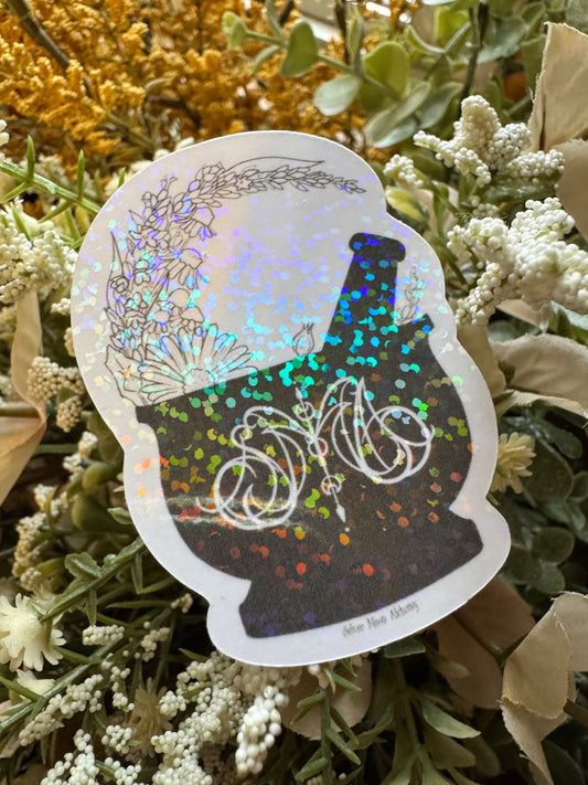 Silver Moon Alchemy Logo Holo Sticker