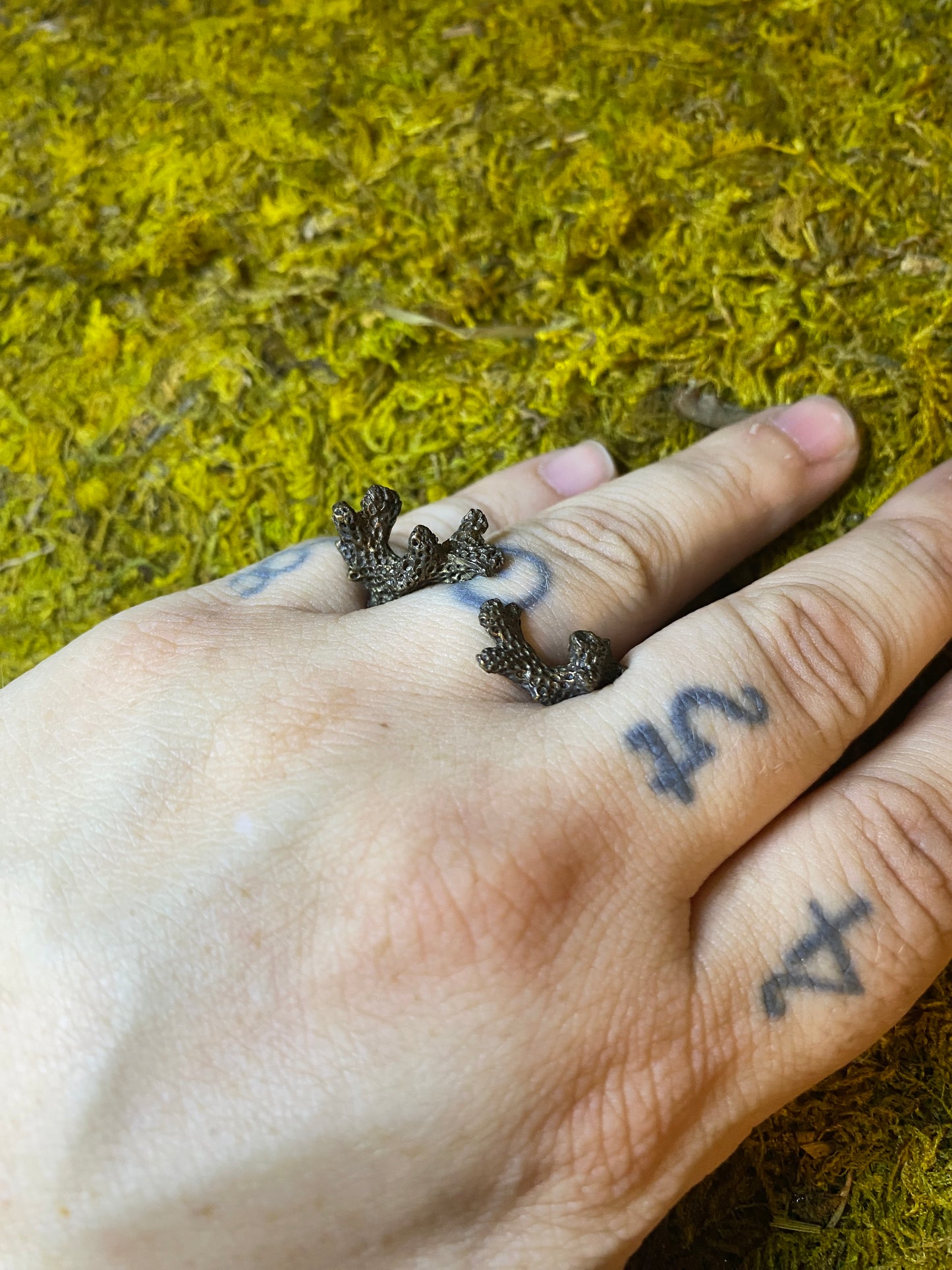 Bronze Coral Ring (US size 7-7.5)