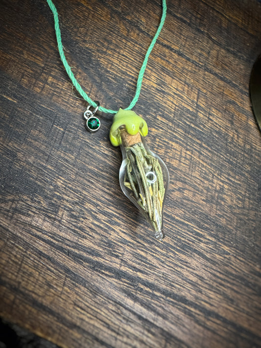 Rosemary Needle Charm Bottle Pendant