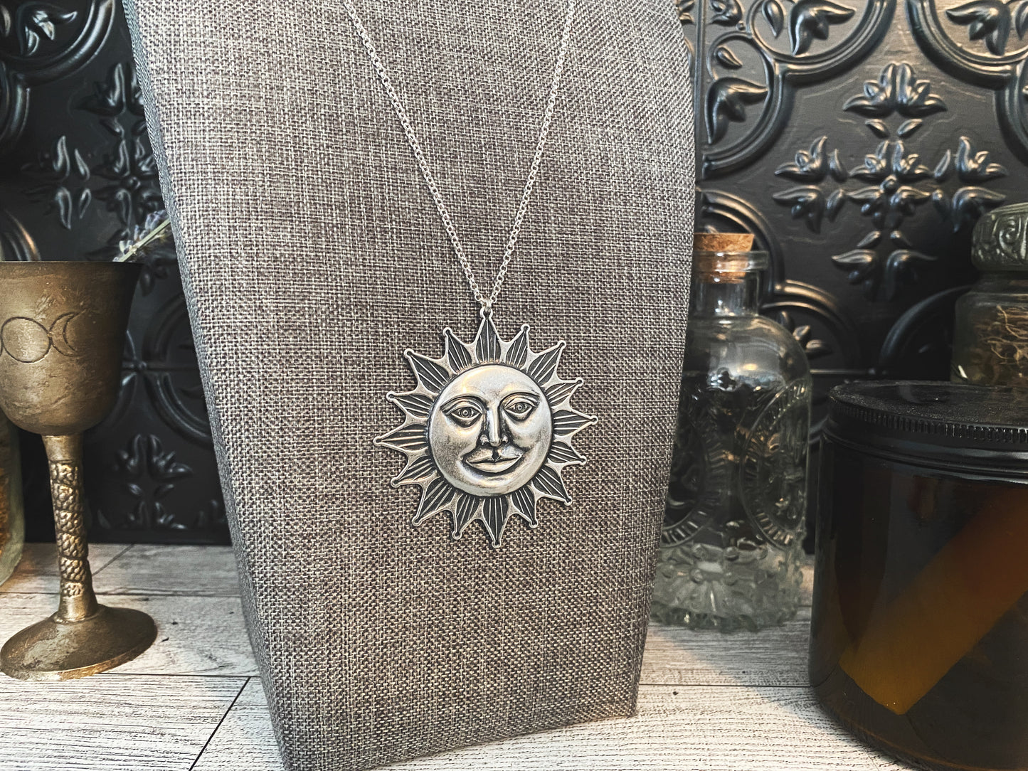 Silver Sun Necklace