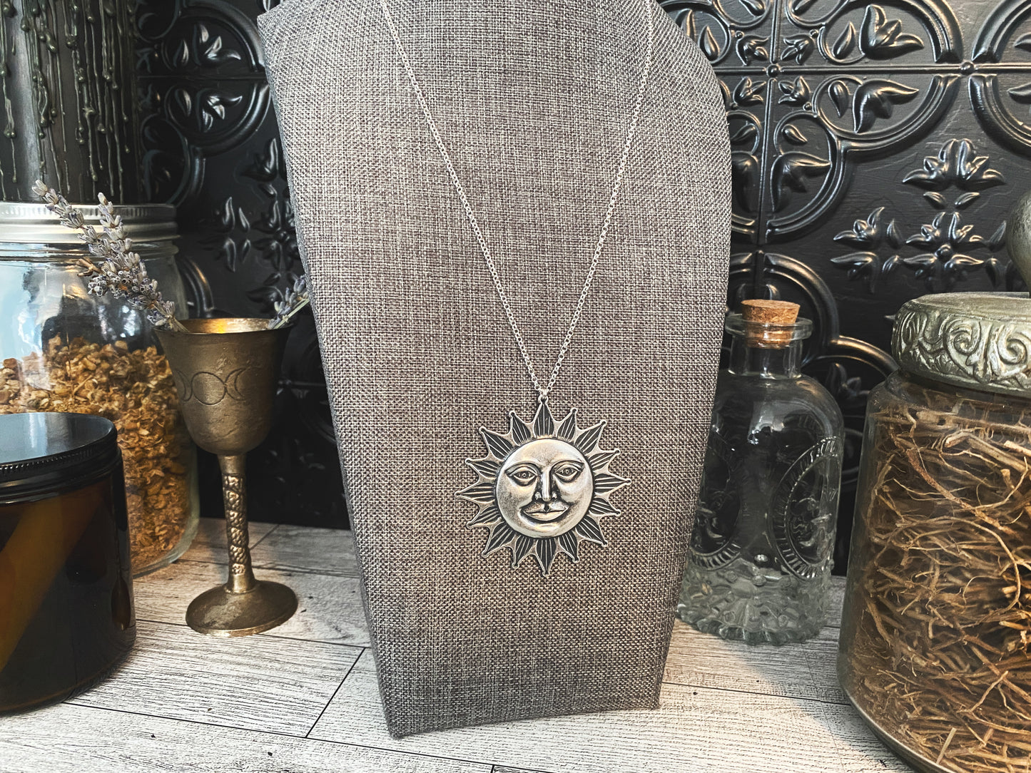 Silver Sun Necklace