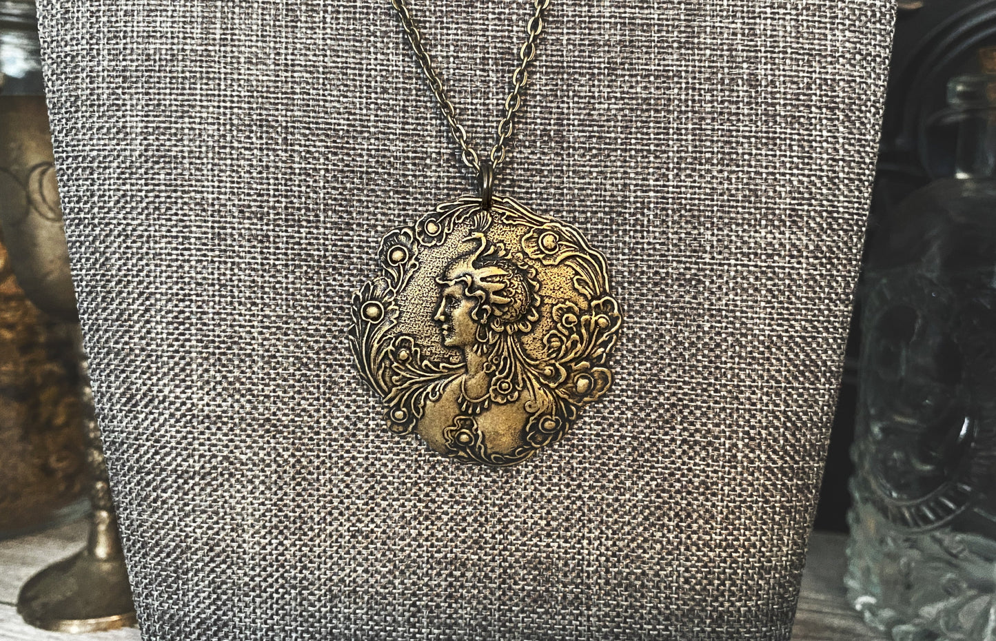 Brass Goddess Hera Pendant
