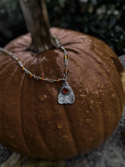 Limited Edition Samhain Amber Mini Planchette Pendant October Exclusive MADE TO ORDER