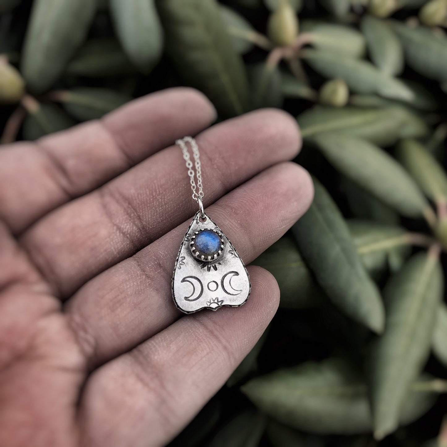 Labradorite Sterling Silver Mini Planchette Necklace