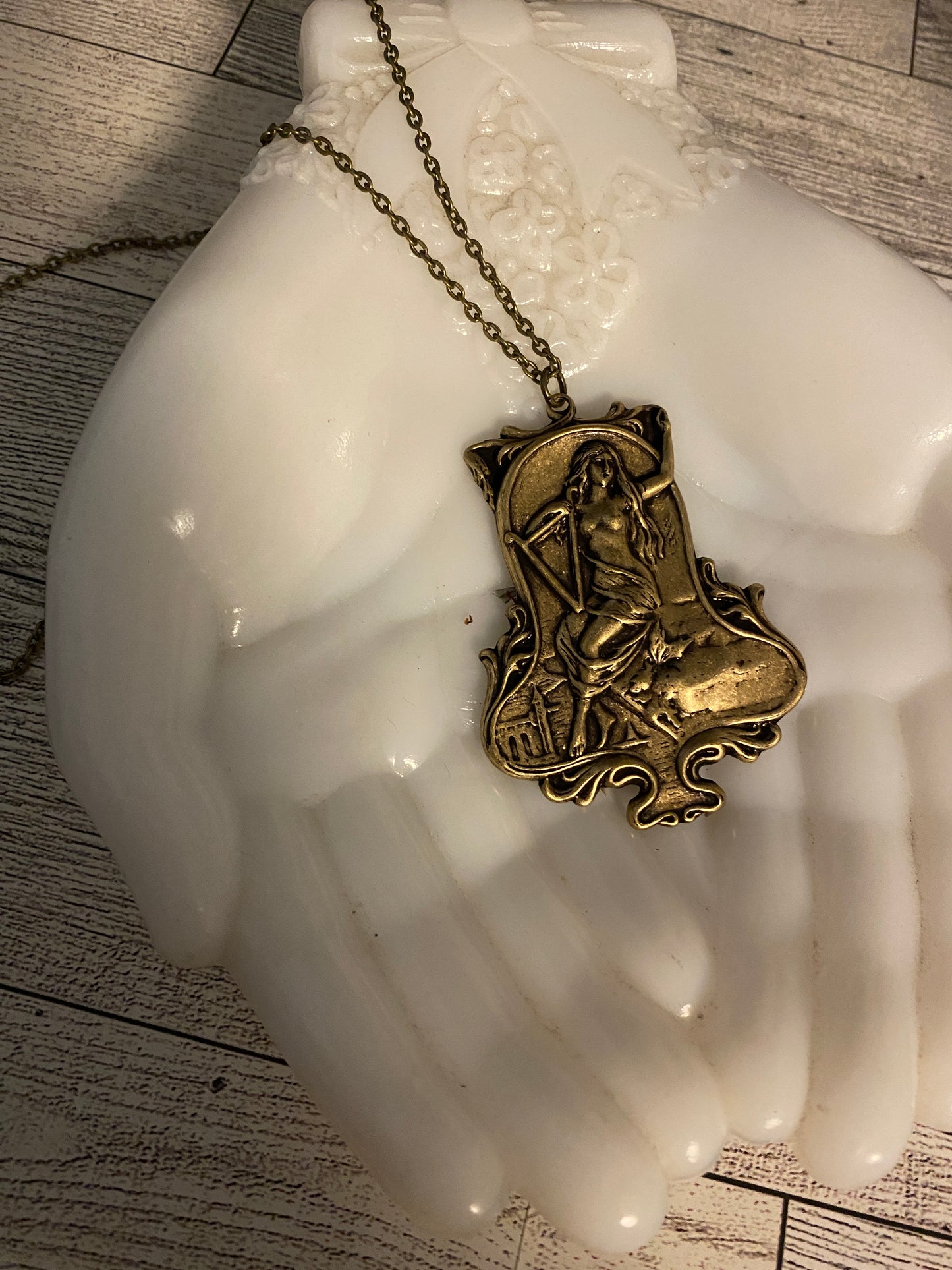 Brass Goddess of Love Necklace