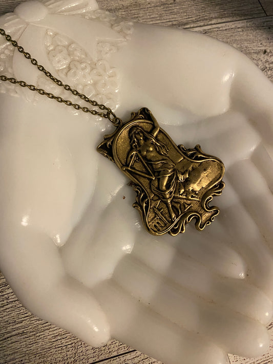 Brass Goddess of Love Necklace