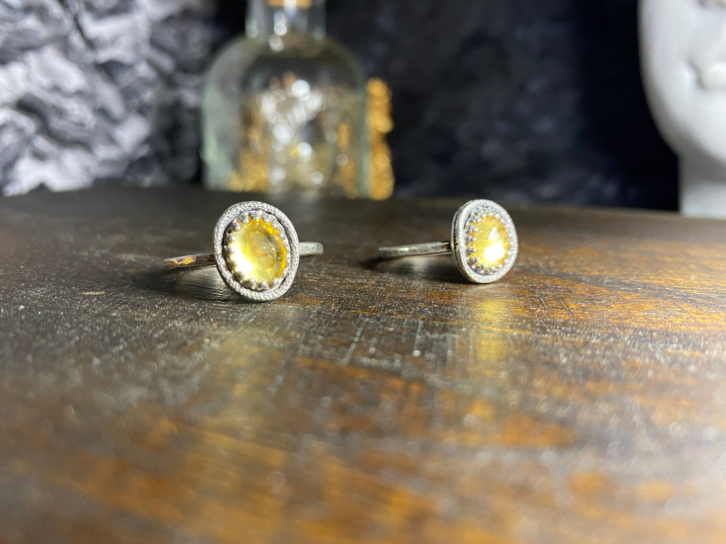 Silver Citrine Ring US Size 6