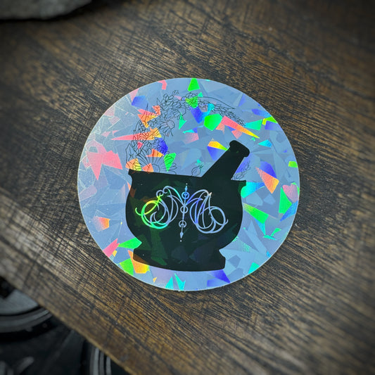 Silver Moon Alchemy Logo Holo Sticker