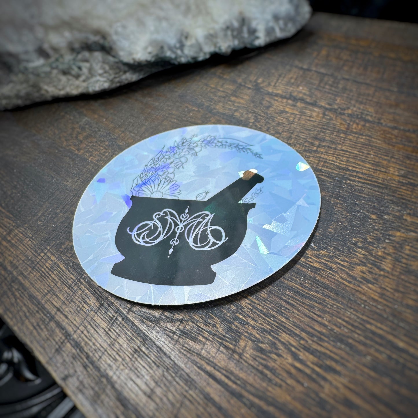 Silver Moon Alchemy Logo Holo Sticker