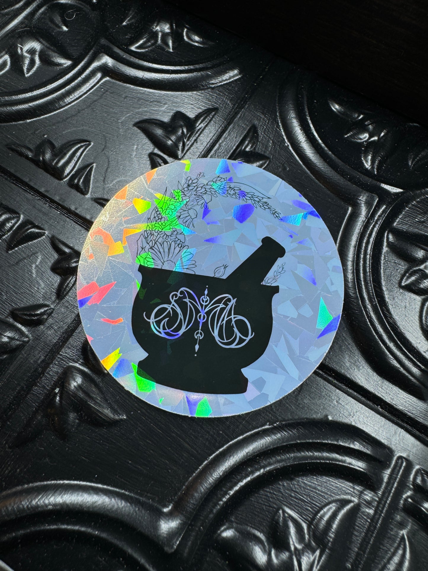 Silver Moon Alchemy Logo Holo Sticker