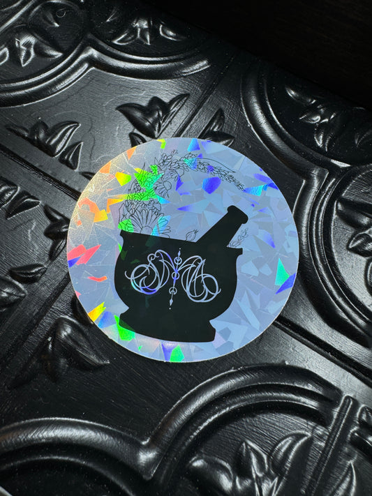 Silver Moon Alchemy Logo Holo Sticker