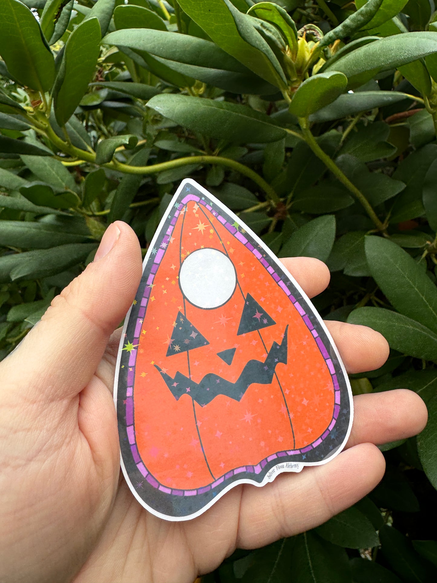 Pumpkin Planchette Sparkle Holo Sticker