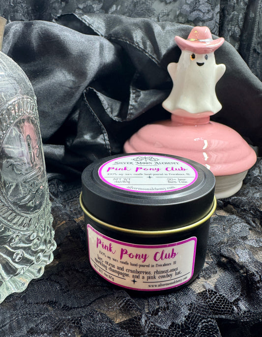 Pink Pony Club Candle 4oz Tin