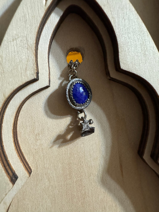 Lapis Lazuli  and Vertebra Necklace