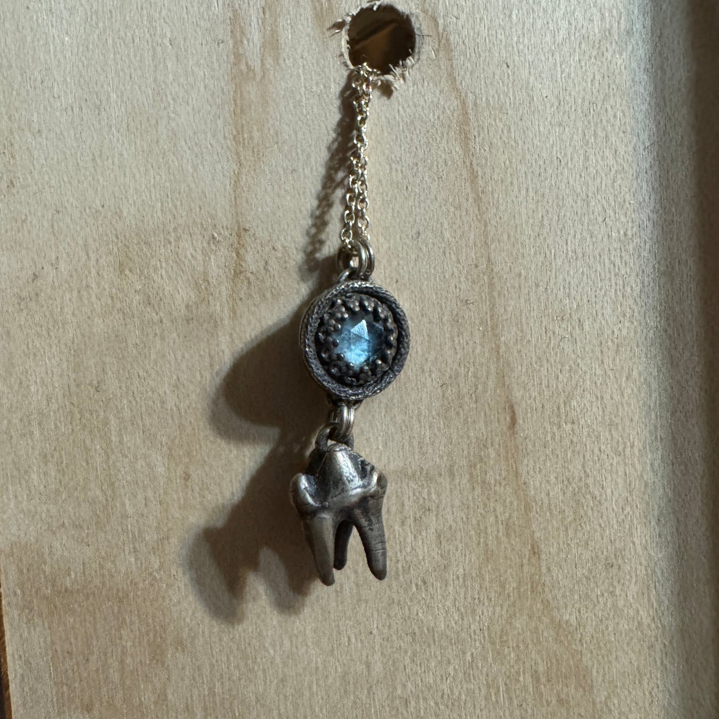 Blue Kyanite Tooth Pendant