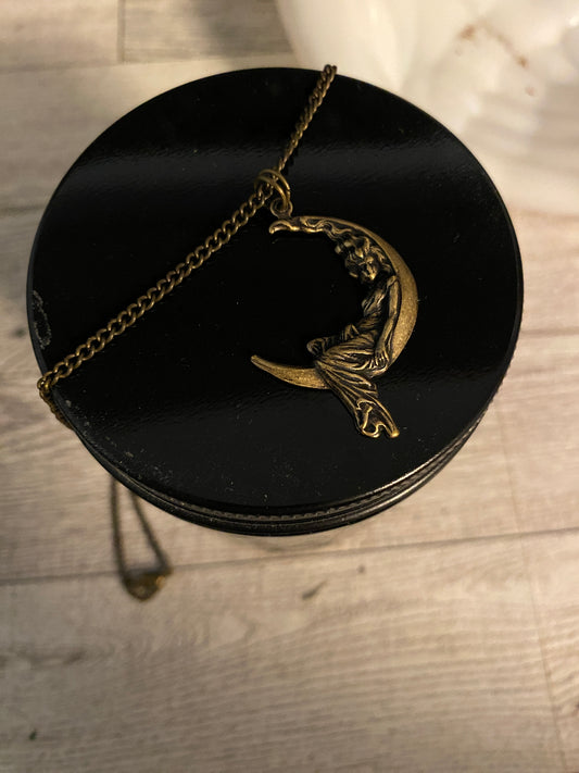 Moon Babe Brass Necklace