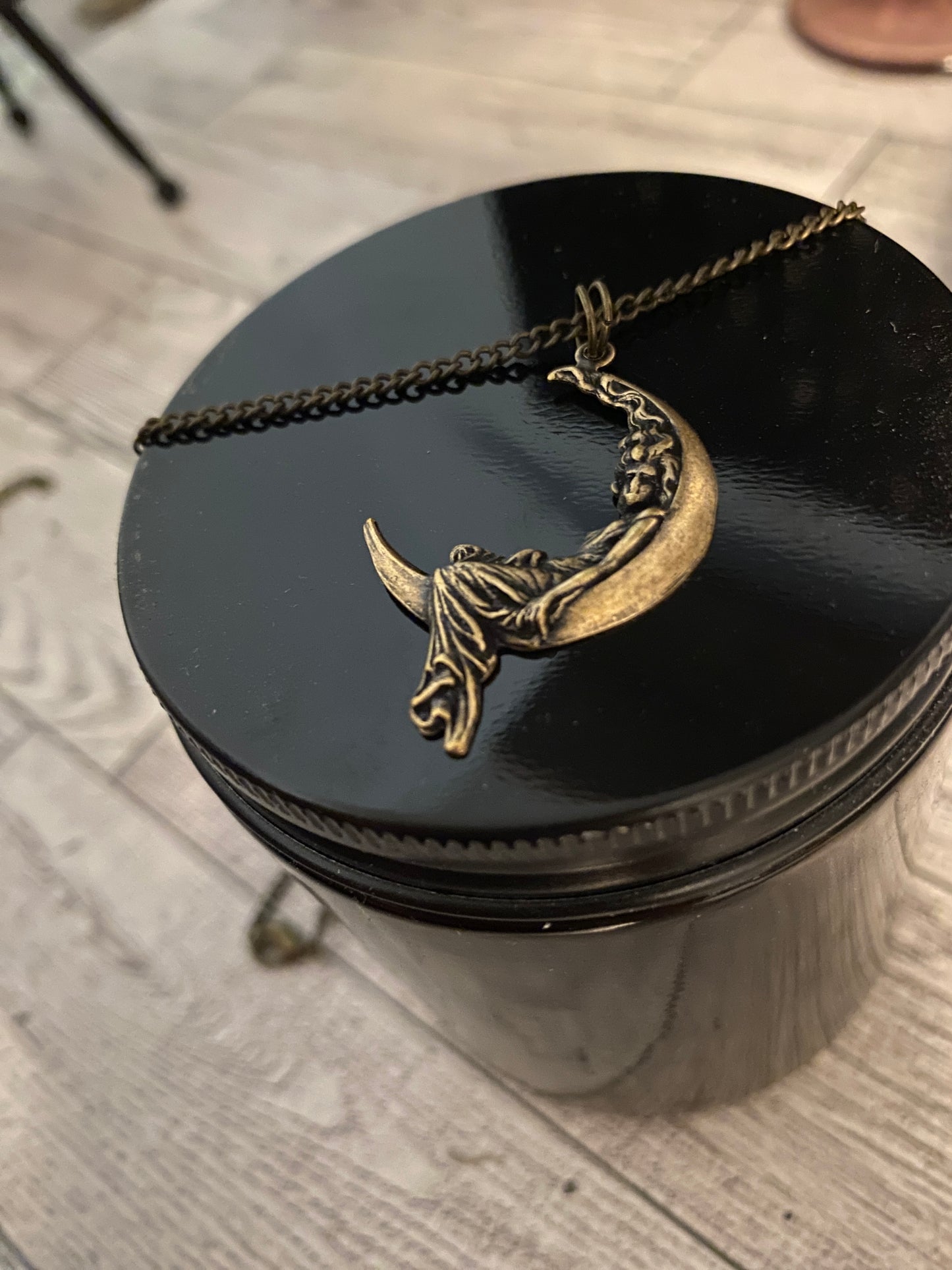 Moon Babe Brass Necklace