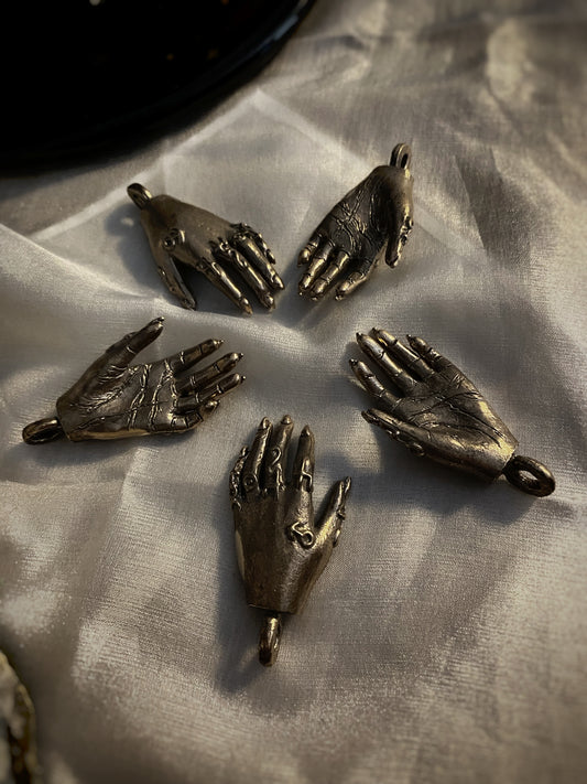 Bronze Alchemist's Hand Pendant
