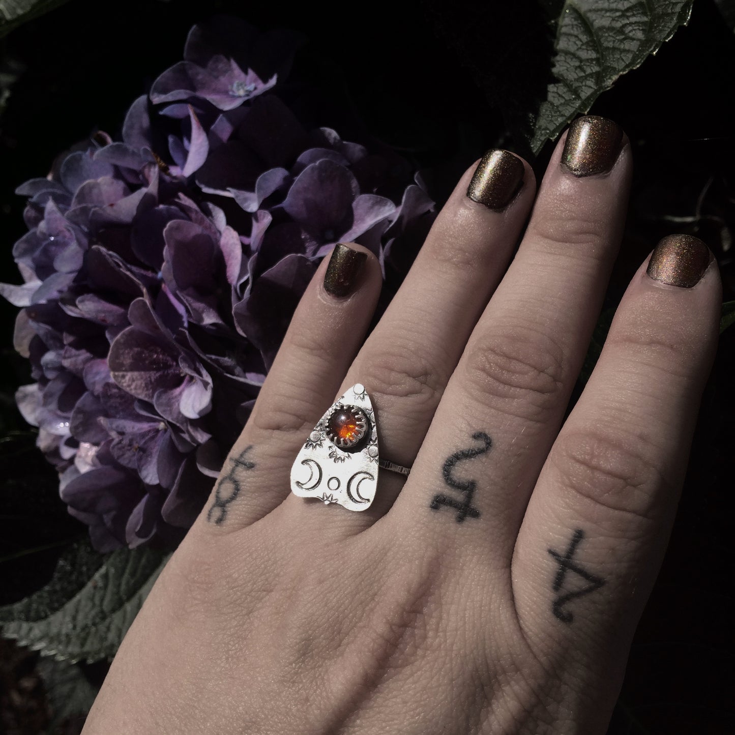 Samhain Amber Mini Planchette Ring (October Exclusive)