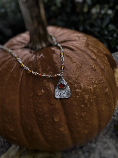 Limited Edition Samhain Amber Mini Planchette Pendant October Exclusive