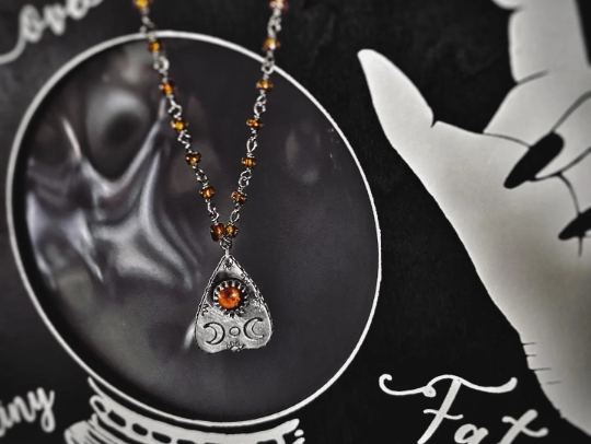 Limited Edition Samhain Amber Mini Planchette Pendant October Exclusive